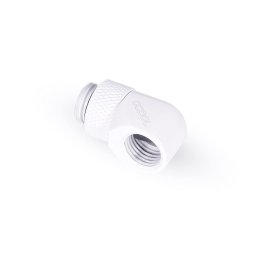 Conector Alphacool Icicle L, Rotativ, G1/4 AG la G1/4 IG, Alb