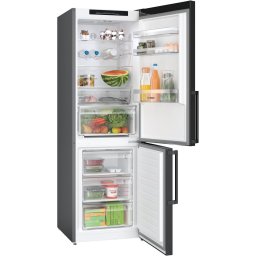 Combina frigorifica BOSCH, 321L, Clasa C, No Frost, Inox negru