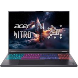 Laptop Acer Nitro 16S AI AN16S-61, AMD Ryzen AI 9 365, 16 inch, RAM 32 GB, SSD 1 TB, RTX 5060, Fara OS, Negru