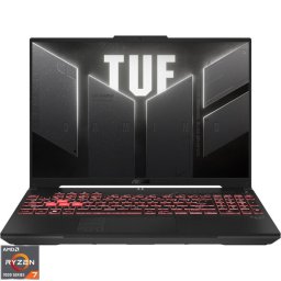 Laptop ASUS Gaming TUF A16 FA607NUG-RL116W, Procesor AMD Ryzen™ 7 7445HS, Display 16'' WUXGA 144Hz, RAM 16GB DDR5, 512GB SSD, Placa video GeForce RTX 4050 6GB, Windows 11 Home, Gri