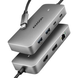 Hub USB AXAGON HMC-CUB83X2, USB 3.2 Gen 2, HDMI 8K, DisplayPort 1.4, Ethernet Gigabit, USB PD 100W