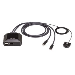 Switch KVM ATEN US3312-AT, 2 porturi, DisplayPort 1.2, 4K DCI