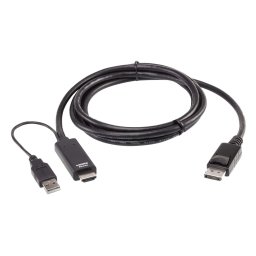 Cablu KVM activ ATEN, HDMI, DisplayPort, USB, 1.8m, 4K Ultra HD 60Hz, HDCP 1.4