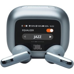 Casti In-Ear JBL Live Flex 3, Bluetooth 5.3, Hi-Res, Smart Case, True Adaptive NC, Autonomie 50H, Multi-point, IP54, Albastru