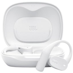 Casti Alergare Open-Ear JBL Sense Lite, True Wireless, Bluetooth, 4 microfoane, Multipoint, Autonomie 32 ore, IP54, Alb