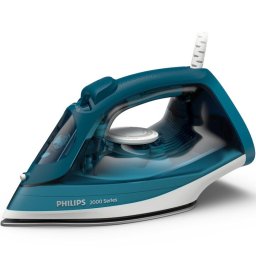 Fier de calcat Philips DST2030/90 Seria 2000, 2000W (240V), talpa ceramica, debit de abur 25g/min, jet de abur 130gmin, sistem anti-picurare, Calc Clean, rezervor 250ml, oprire automata, Albastru