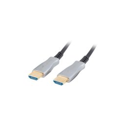 Cablu video Lanberg CA-HDMI-20FB-1000-BK, HDMI Male - HDMI Male, v2.0, Optical active, 100 m, Negru