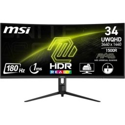 Monitor LED Curbat MSI MAG 342CQR E2, 34 inch, 3440 x 1440 pixeli, 1 ms, Negru