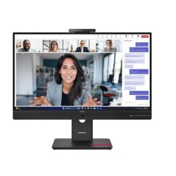 Monitor IPS LED Lenovo ThinkVision T27QD-4v, 27 inch, QHD (2560x1440), HDMI, DisplayPort, Pivot, 120 Hz, 4 ms, Webcam, Boxe integrate, Negru