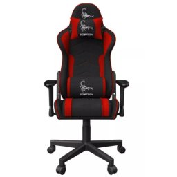 Scaun gaming Gembird Scorpion Mesh, greutate suportata 136 kg, Rosu/Negru