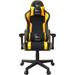 Scaun gaming Gembird GC-SCORPION-05X, inaltime reglabila, nylon/PVC, Galben-Negru