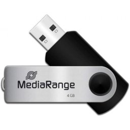 Memorie USB MediaRange MR907, 4GB, USB 2.0, Negru
