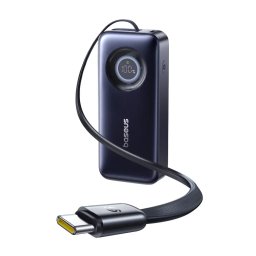 Acumulator extern Baseus EnerCore CR11 20.000mAh, cu cablu USB-C integrat 67W, Negru