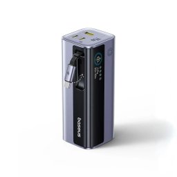 Baterie externa Baseus EnerGeek GR11 20.000 mAh 145W, cu cablu retractabil, Gri