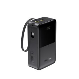 Acumulator extern Baseus EnerFill FC51 Bipow 2 Pro 30.000 mAh, 22.5W, USB-C, USB-A, cablu USB-C incorporat, Negru