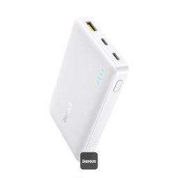 Acumulator extern Baseus EnerFill FP21 10.000 mAh, 22.5W, 2x USB-C, 1x USB-A, Alb