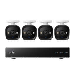 Kit supraveghere video eufy Security NVR PoE E40, Rezolutie 4K, Night Vision Color, IP67, AI, 4 camere bullet