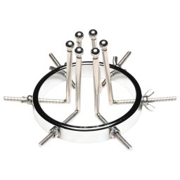 XR Brands Oculus - dilatator anal inoxidabil - oțel inoxidabil argintiu
