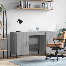 Gossi birou, gri sonoma, 140x50x75 cm, lemn compozit
