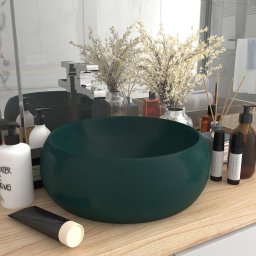 Gossi chiuveta baie lux verde inchis mat 40x15 cm ceramica rotund