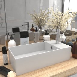 Gossi chiuveta de baie cu preaplin, alb mat, ceramica