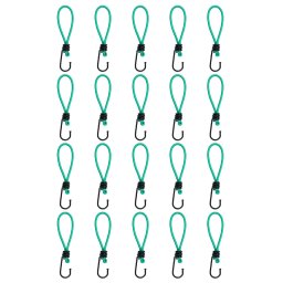 Gossi corzi elastice cu carlige, 20 buc., 15 cm