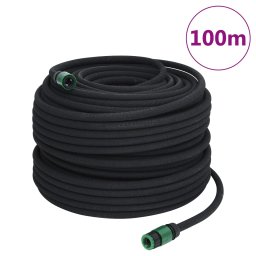 Gossi furtun poros de gradina, negru, 0,6", 100 m, cauciuc