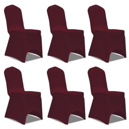 Gossi husa de scaun elastica, 6 buc., visiniu