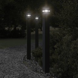 Gossi lampa de podea de exterior, negru, 110 cm, aluminiu