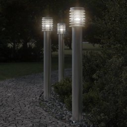 Gossi lampa exterioara de podea, argintiu, 110 cm, otel inoxidabil