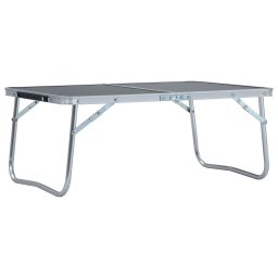 Gossi masa de camping pliabila, gri, 60 x 40 cm, aluminiu