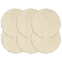 Gossi naproane, 6 buc., natural, 38 cm, bumbac, rotund