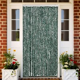 Gossi perdea pentru insecte, verde si alb, 100x200 cm, chenille