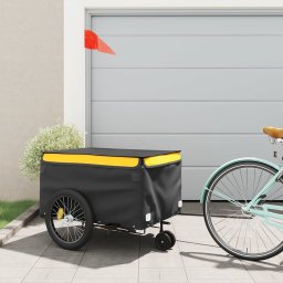 Gossi remorca pentru biciclete, negru si galben, 45 kg, fier