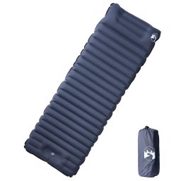 Gossi saltea de camping auto-gonflabila, cu perna, 1 persoana, gri
