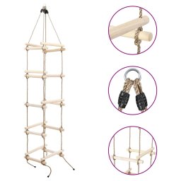 Gossi scara din franghie pentru copii, 200 cm, lemn