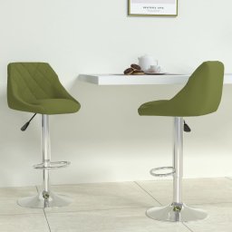 Gossi scaune de bar, 2 buc., verde deschis, catifea