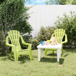 Gossi scaune gradina de copii 2 buc. verde 37x34x44 cm pp aspect lemn