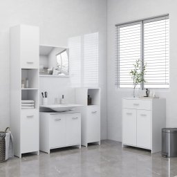 Gossi set mobilier de baie, 4 piese, alb