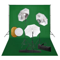 Gossi set studio foto cu lampi, umbrele, fundal si reflector