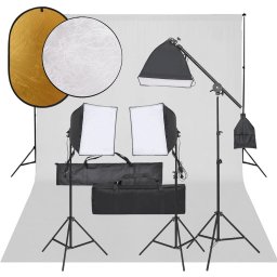 Gossi set studio foto cu lumina, fundal si reflector