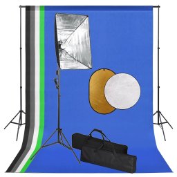 Gossi set studio foto cu lumini softbox, fundal si reflector