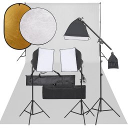 Gossi set studio foto cu set de lumini, fundal si reflector