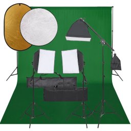 Gossi set studio foto cu set de lumini, fundal si reflector