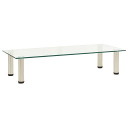 Gossi suport tv, transparent, 80 x 35 x 17 cm, sticla securizata