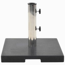 Gossi suport umbrela de soare, negru, granit, 20 kg, patrat