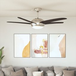 Gossi ventilator tavan decorativ cu iluminare, 128 cm, maro