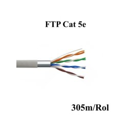 Cablu FTP Cat 5 Aliaj 8 fire x 0,55mm, 305m/Rol