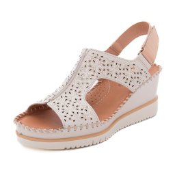 Sandale dama din piele naturala, Pikolinos AGUADULCE W3Z-1623C1, bej
