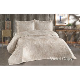 Cuvertură de pat Valentini Bianco, model brocard, Violet Capy